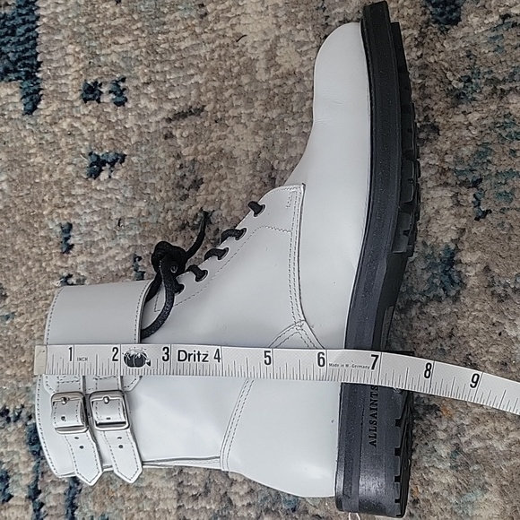 ALL SAINTS WHITE LEATHER ANKLE BOOTS SIZE 6 - Picture 10 of 10